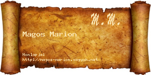Magos Marion névjegykártya